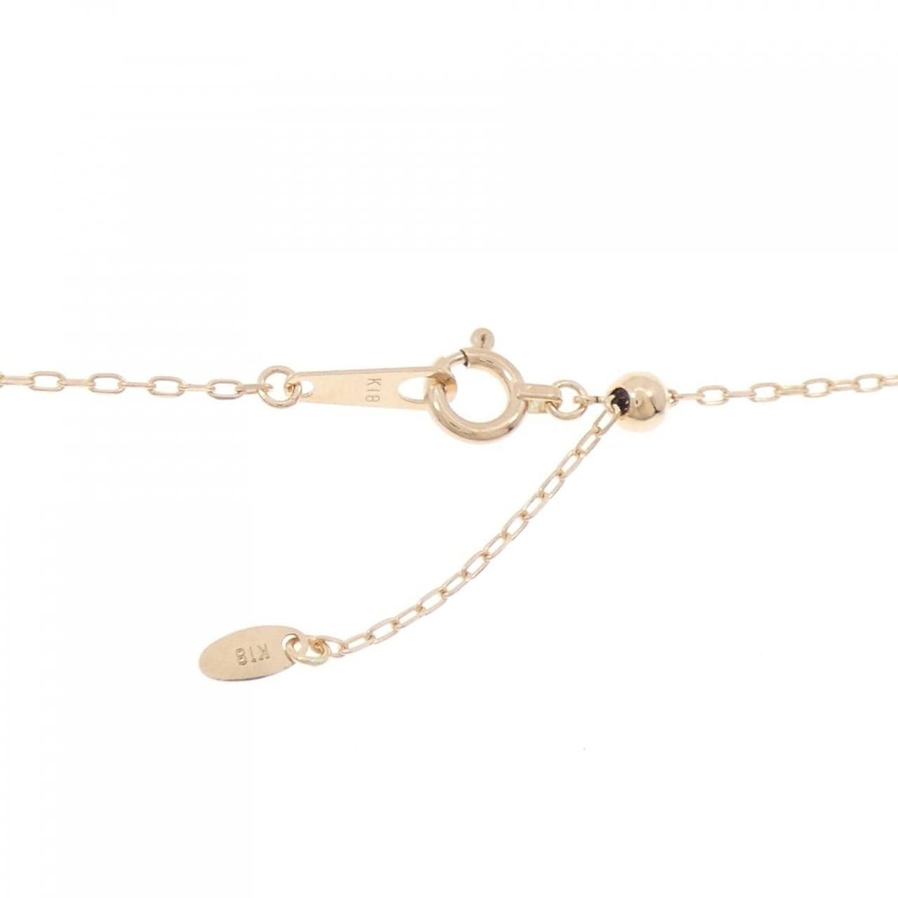 K18PG フラワー ダイヤモンド ネックレス 0.75CT
