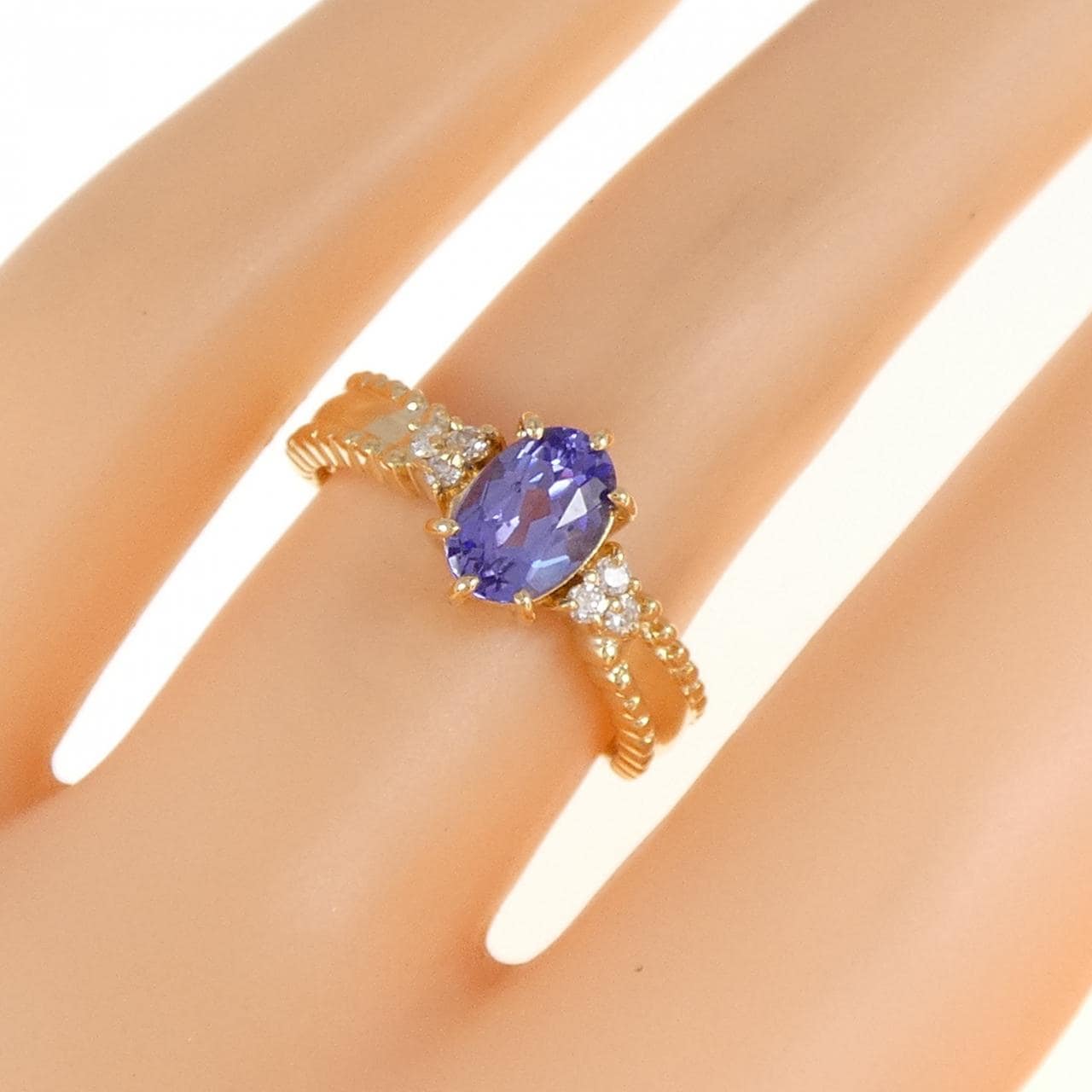 K18YG タンザナイト リング 0.85CT