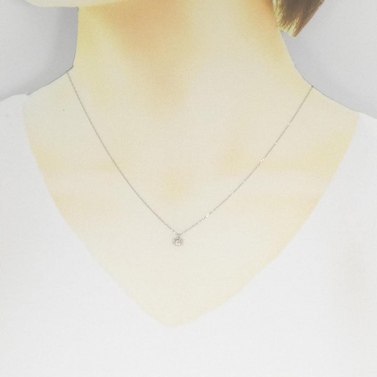 PT900/PT850 ダイヤモンド ネックレス 0.30CT