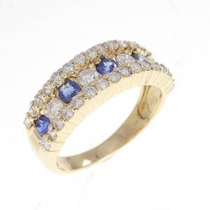 K18YG サファイヤ リング