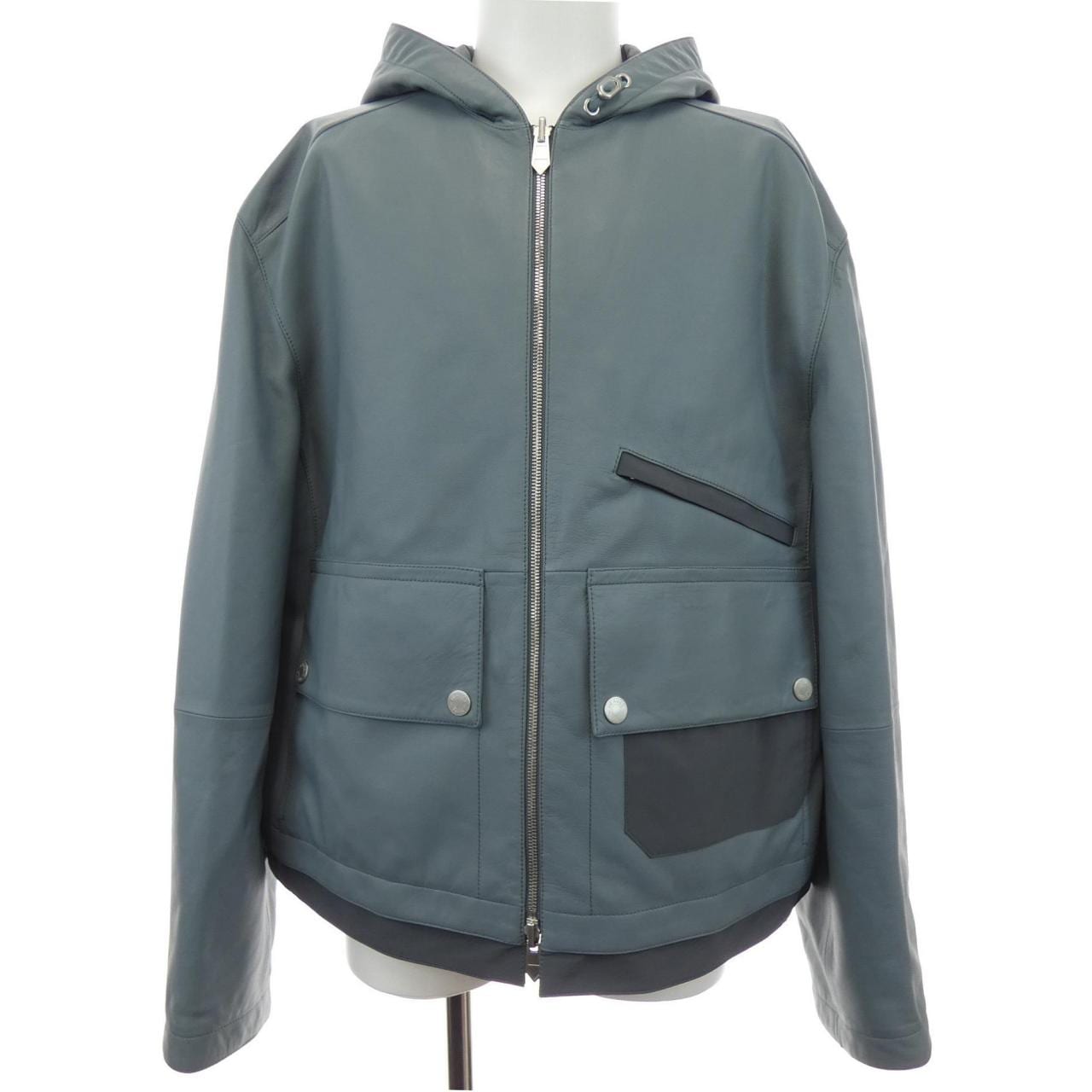 HERMES 553020HA Leather Jacket