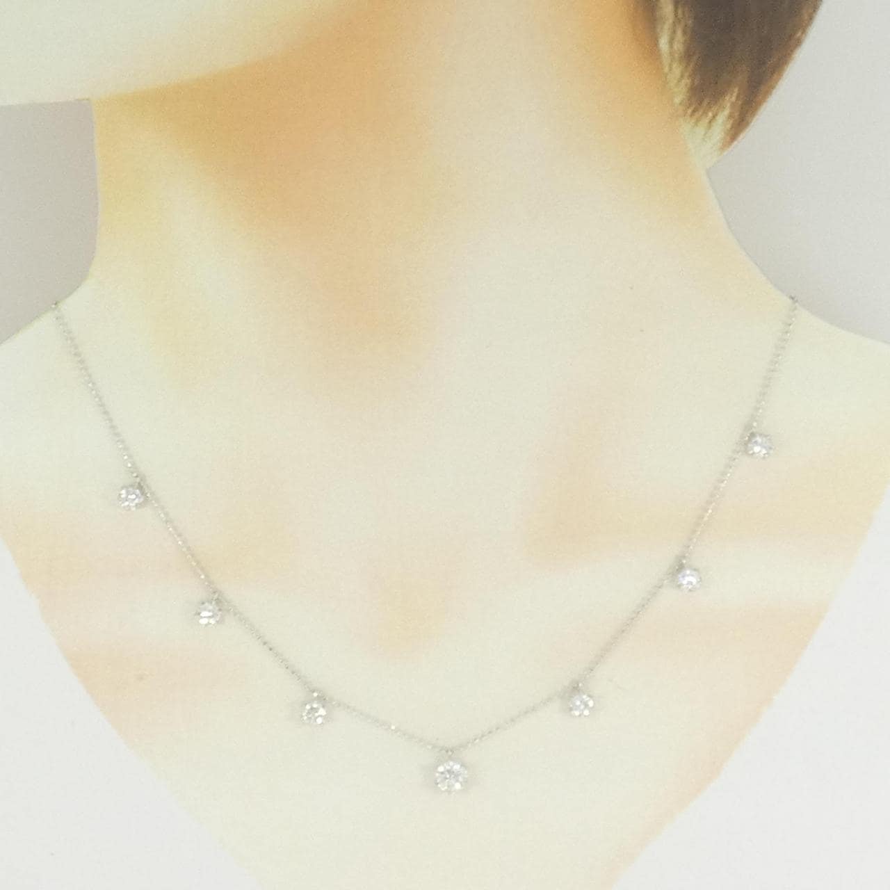 K18WG ダイヤモンド ネックレス 1.47CT
