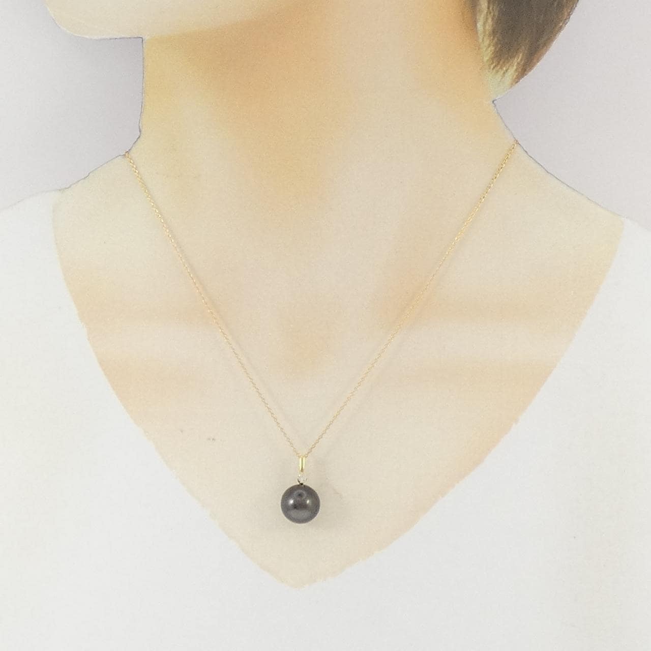 K18YG 黒蝶パール ネックレス 11.0mm