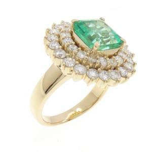 K18YG エメラルド リング 2.57CT