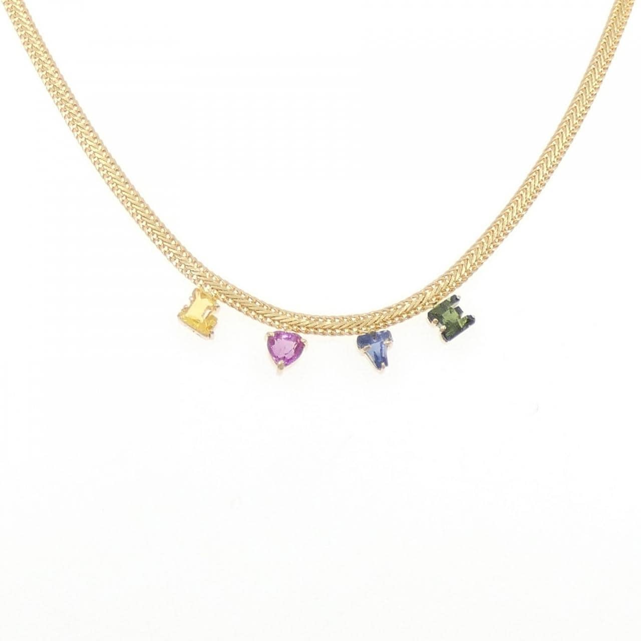 750YG サファイヤ ネックレス