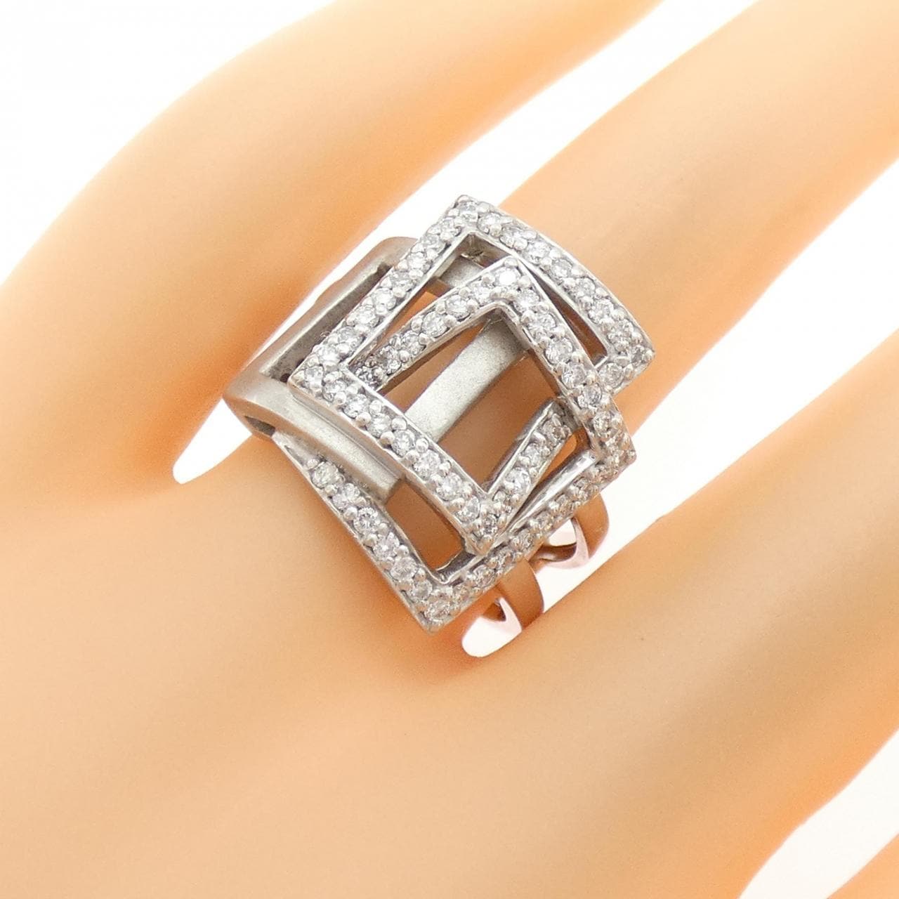 K18WG ダイヤモンド リング 0.60CT