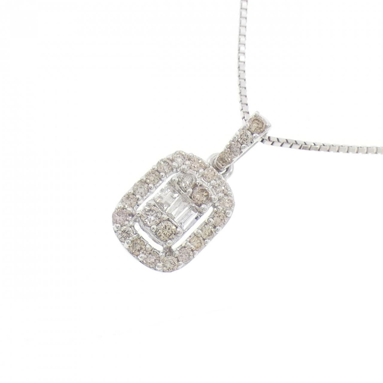 K18WG ダイヤモンド ネックレス 0.25CT