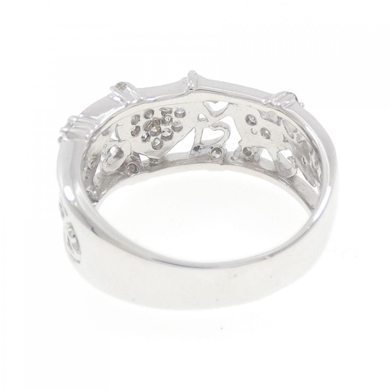 K18WG ハート ダイヤモンド リング 0.27CT