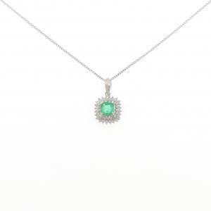 PT900/PT850 エメラルド ネックレス 0.61CT