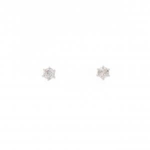 PT900 ソリティア ダイヤモンド ピアス 0.30CT