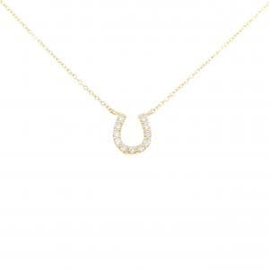 K18YG ホースシュー ダイヤモンド ネックレス 0.11CT