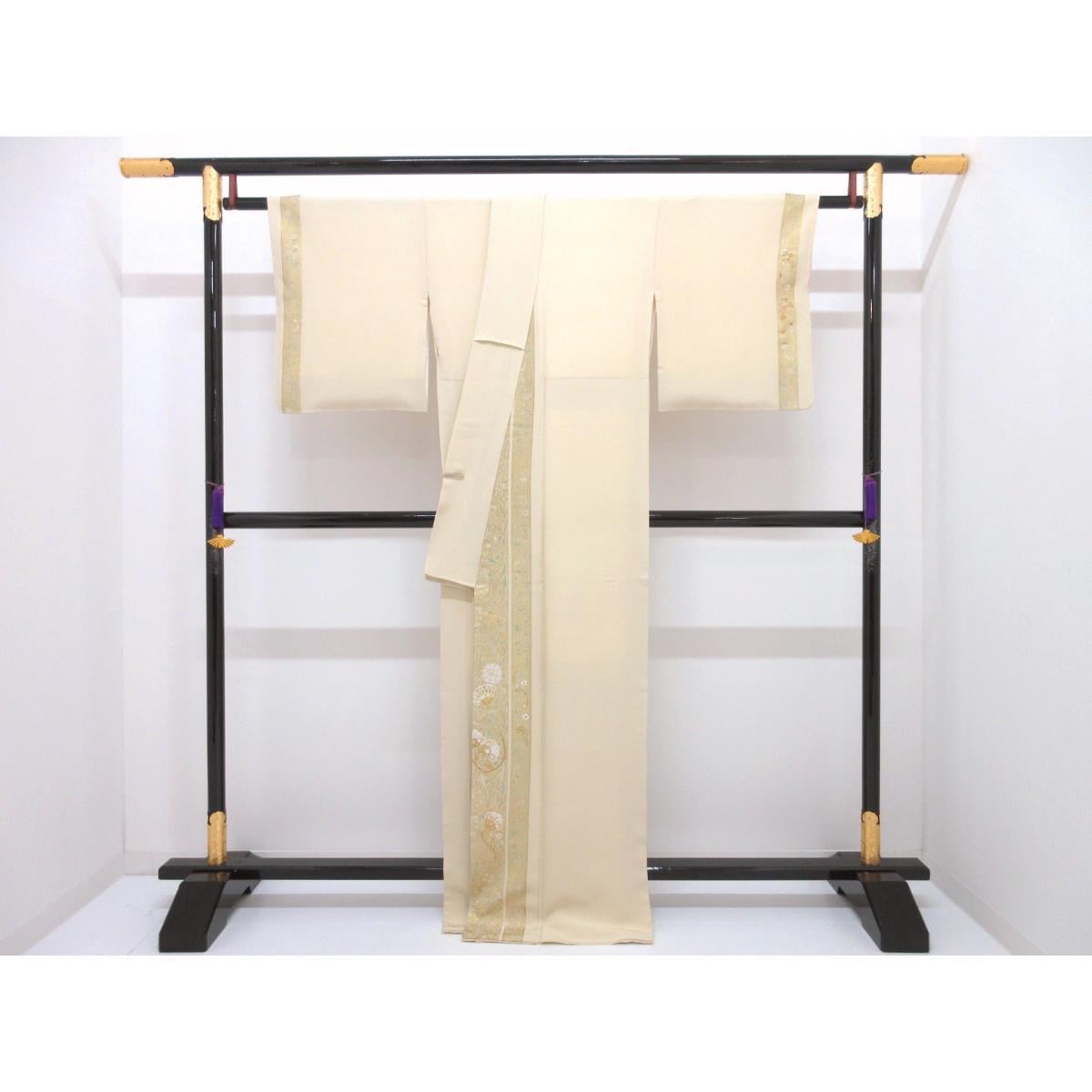 【未使用品】訪問着　友禅金彩加工　刺繍入り