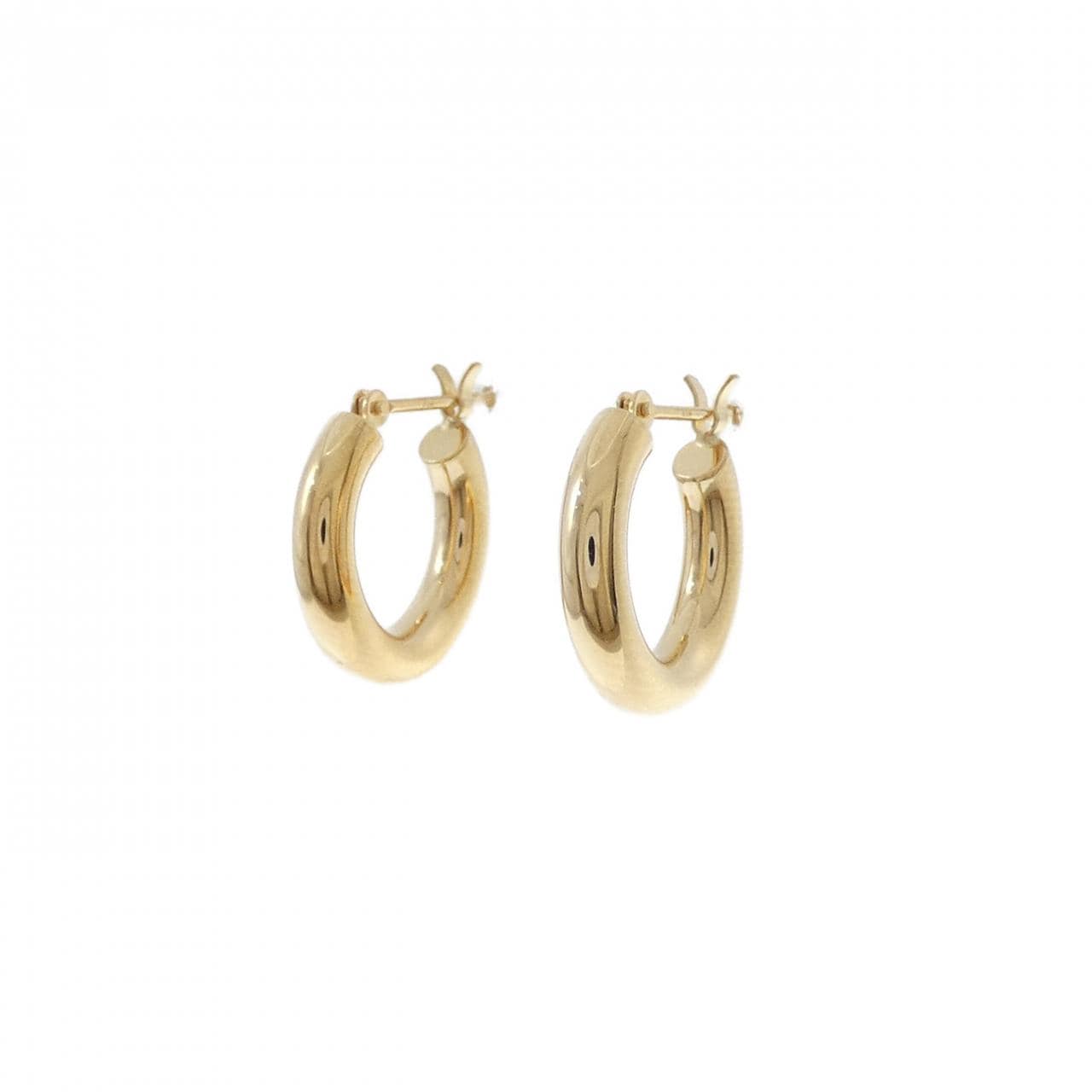K18YG hoop earrings