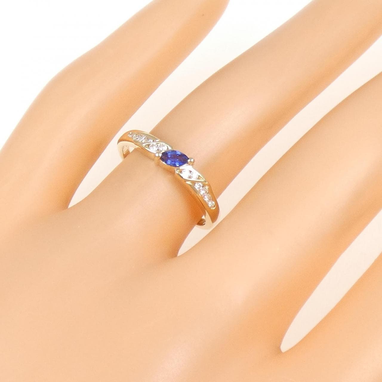 750YG サファイヤ リング 0.15CT
