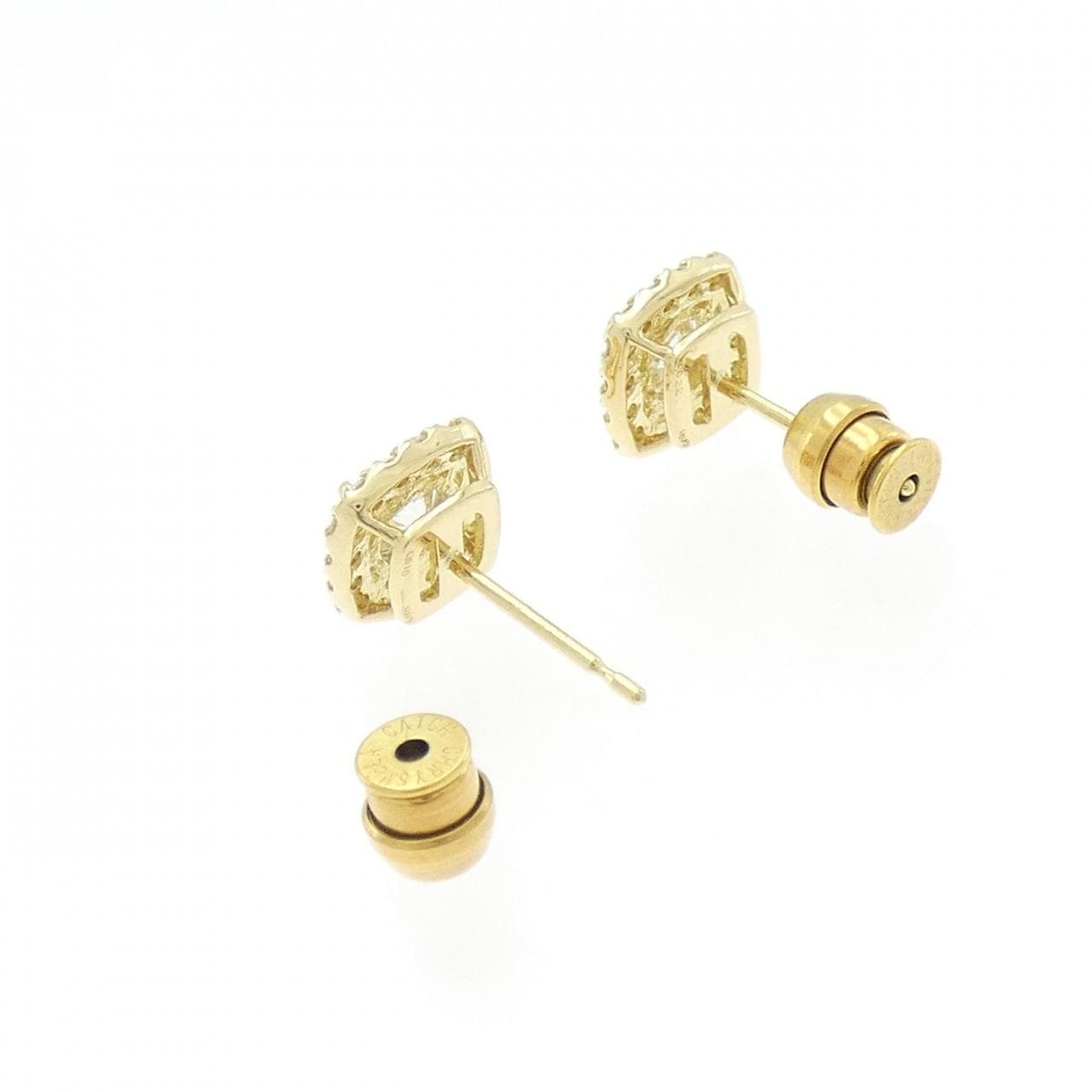 【リメイク】K18YG/ST ダイヤモンド ピアス 0.516CT 0.522CT G SI2 EXT H&C