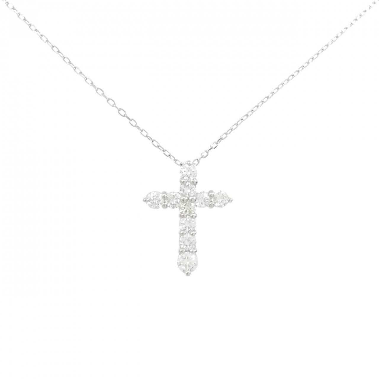 PT900/PT850 クロス ダイヤモンド ネックレス 1.00CT