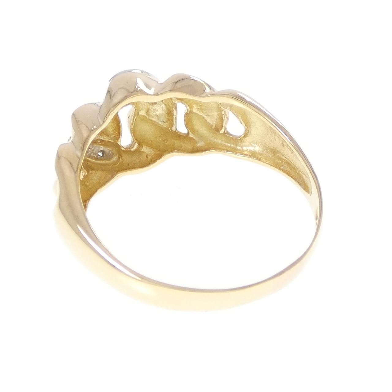 K18YG/PT900 ダイヤモンド リング 0.03CT