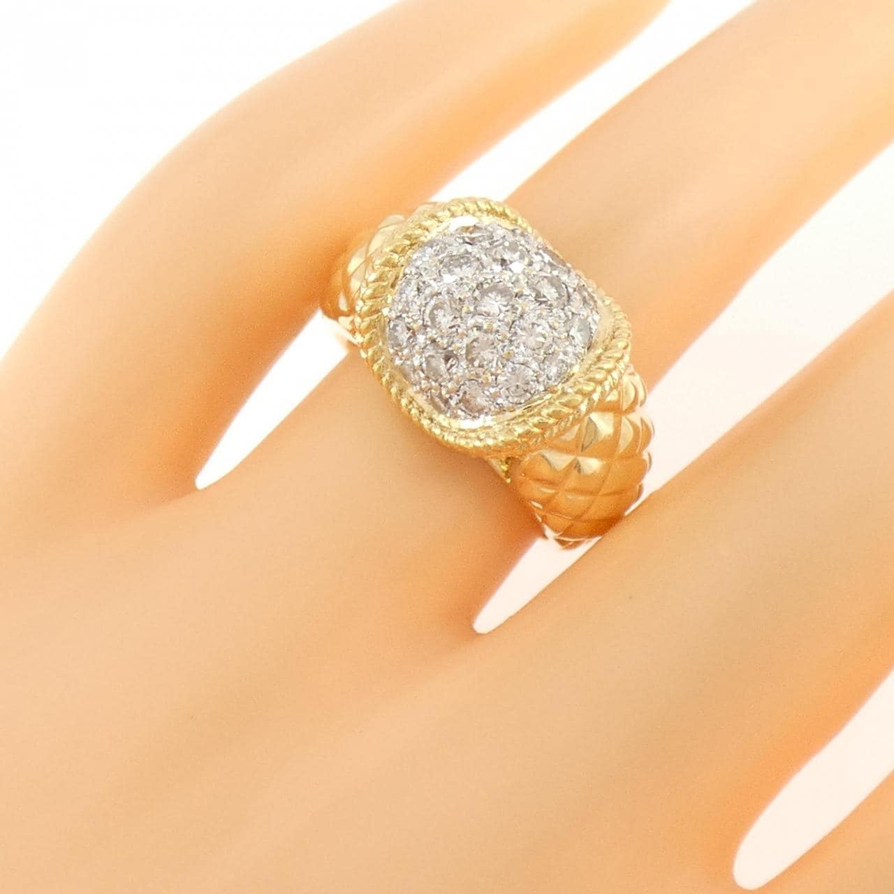 K18YG/K18WG ダイヤモンド リング 1.01CT