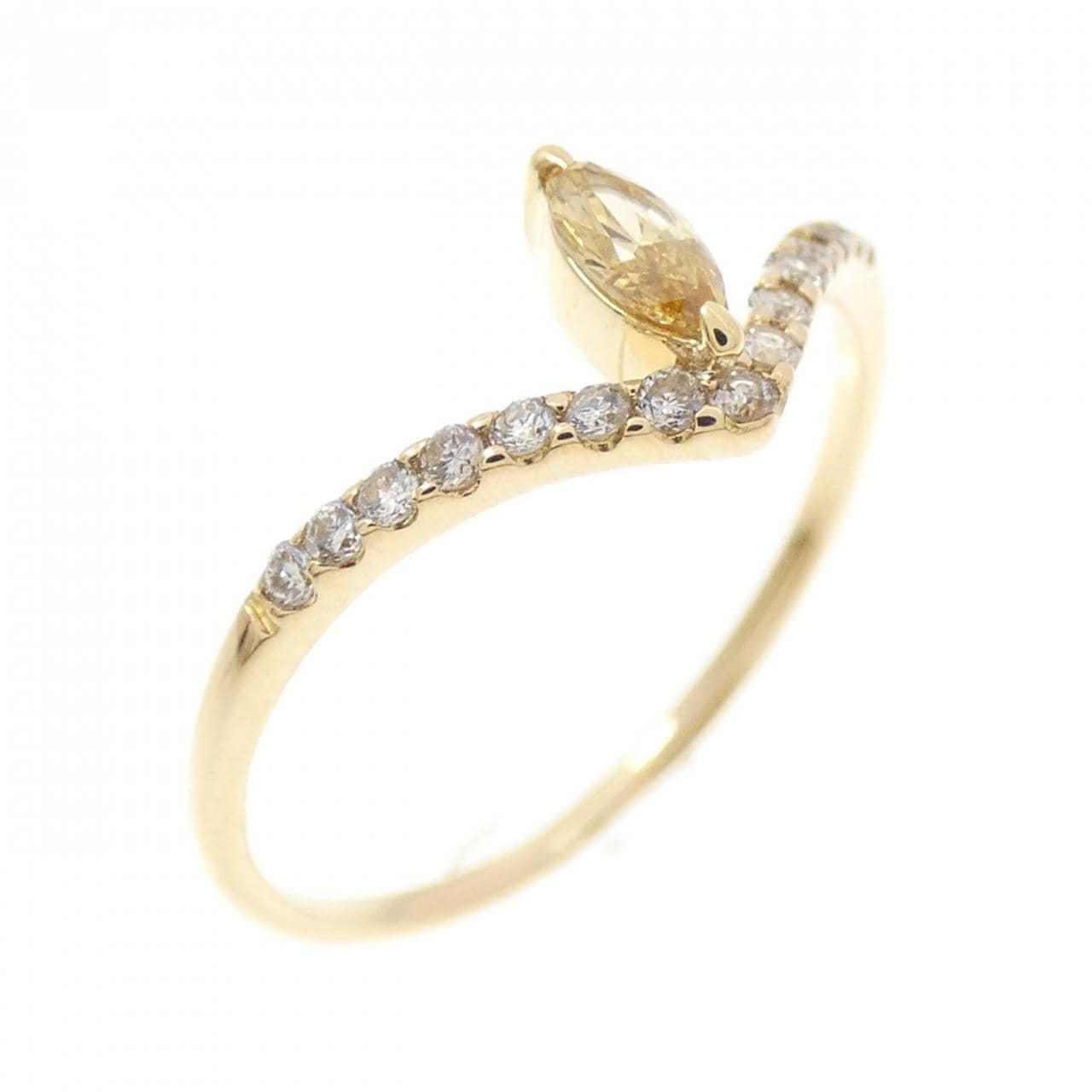 K18YG ダイヤモンド リング 0.09CT