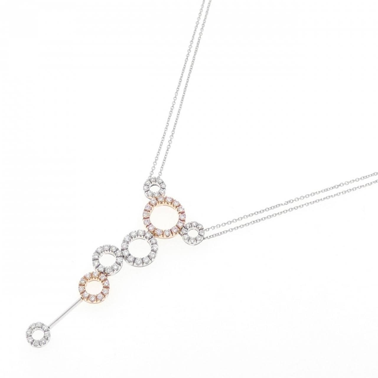 750WG/750PG ダイヤモンド ネックレス 0.86CT