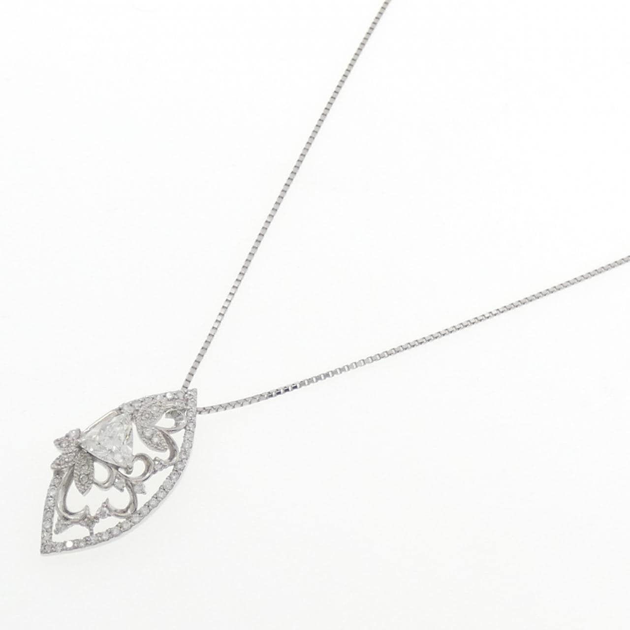 PT900/PT850 ダイヤモンド ネックレス 1.137CT F SI2 ファンシーカット