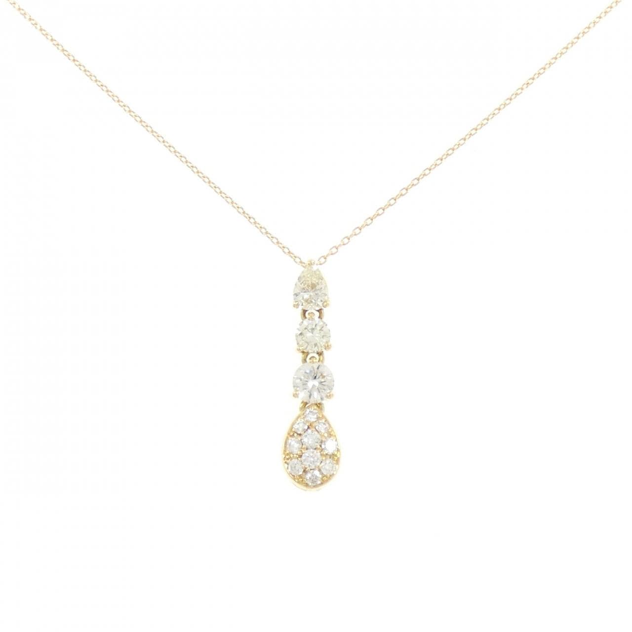 750YG/K18YG ダイヤモンド ネックレス 1.00CT