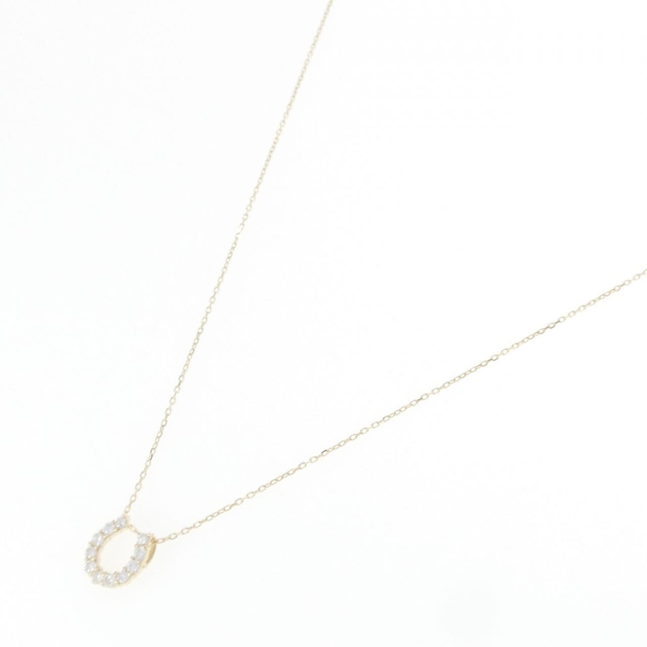 【リメイク】K10YG ホースシュー ダイヤモンド ネックレス 0.20CT