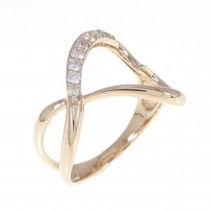 K18PG ハート ダイヤモンド リング 0.17CT