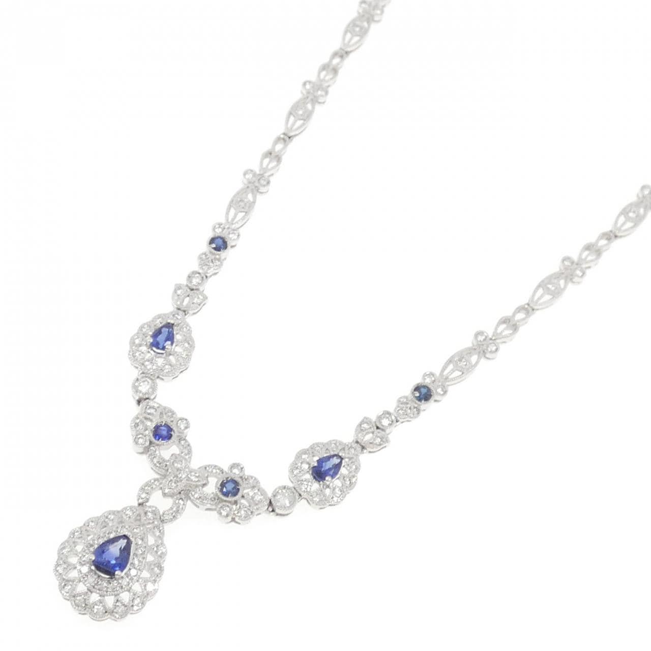 PT900 サファイヤ ネックレス 2.24CT