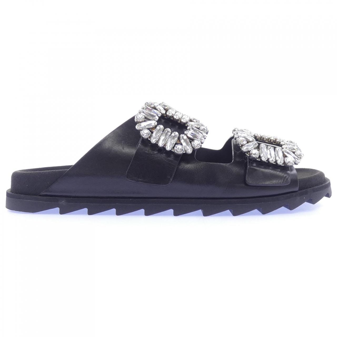 ロジェヴィヴィエ ROGER VIVIER ストラスバックル スライディーヴィヴ サンダル