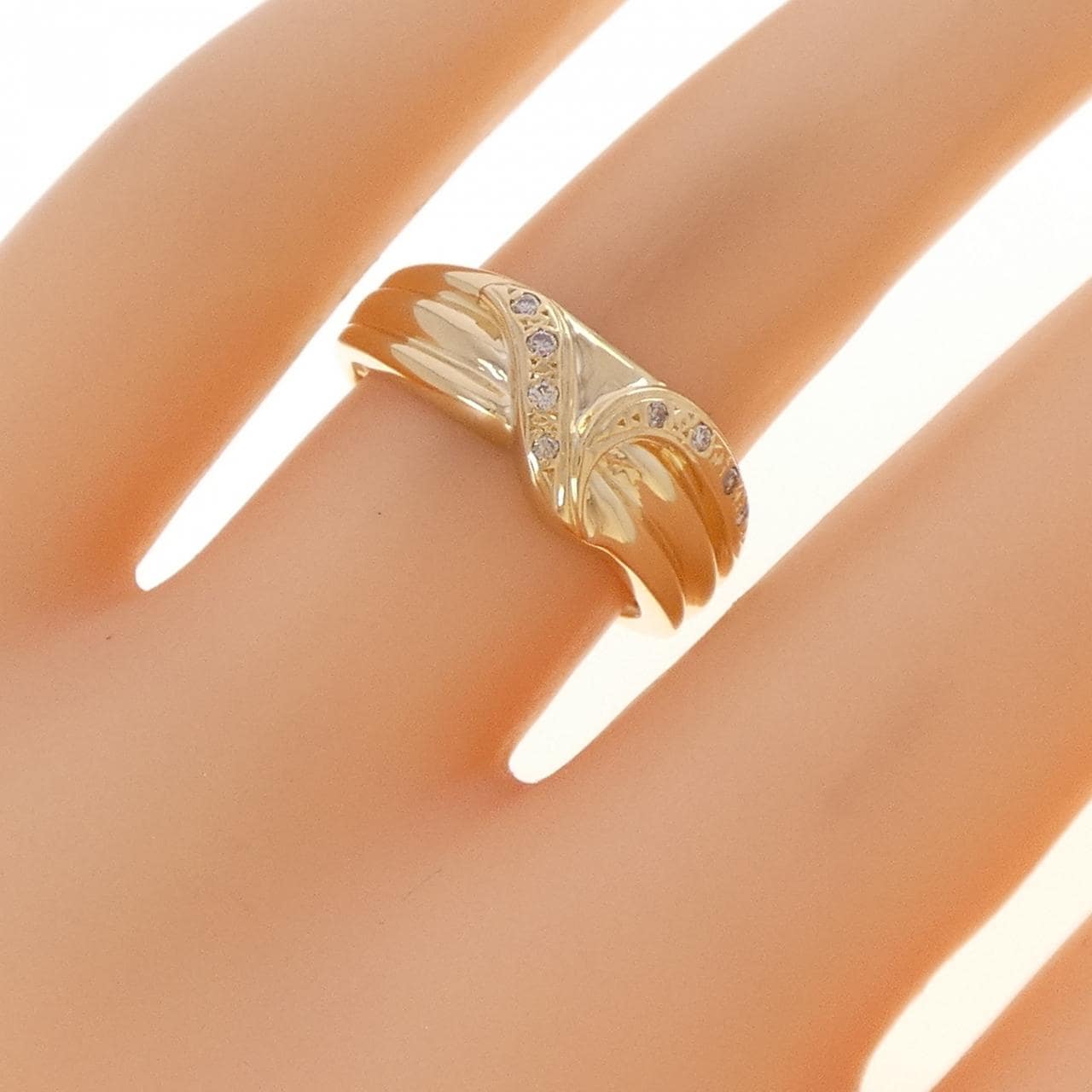 K18YG ダイヤモンド リング 0.05CT