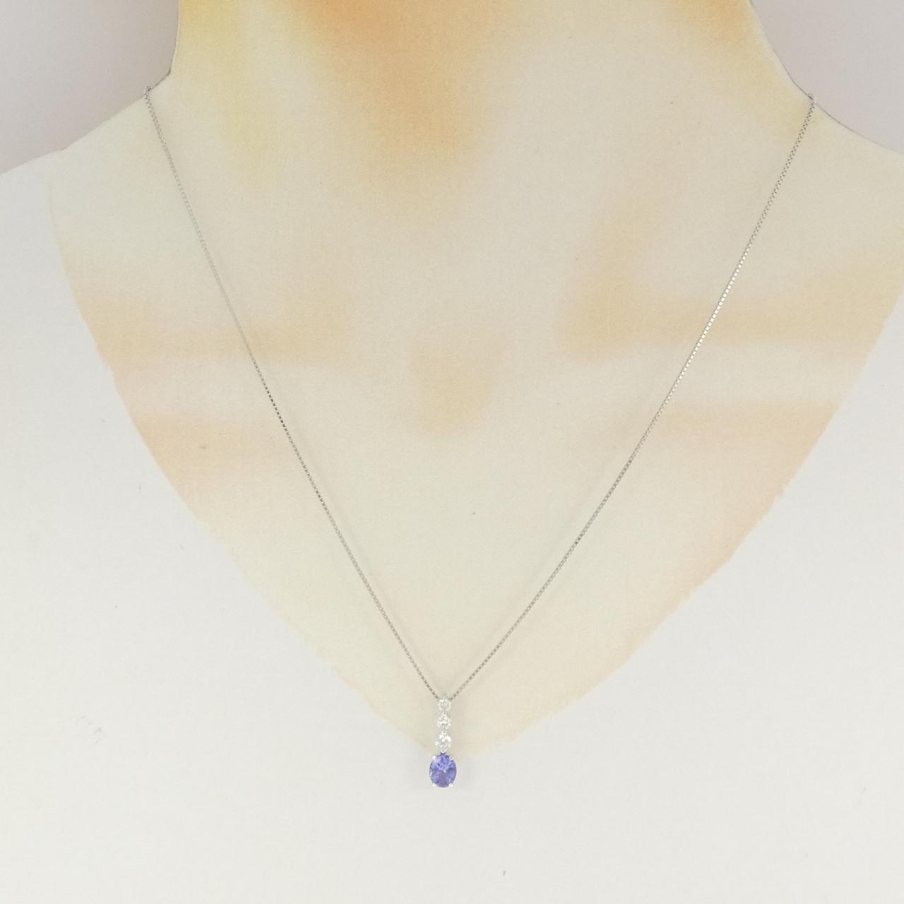 K18WG タンザナイト ネックレス 0.60CT