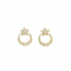 K18YG スター ダイヤモンド ピアス 0.10CT