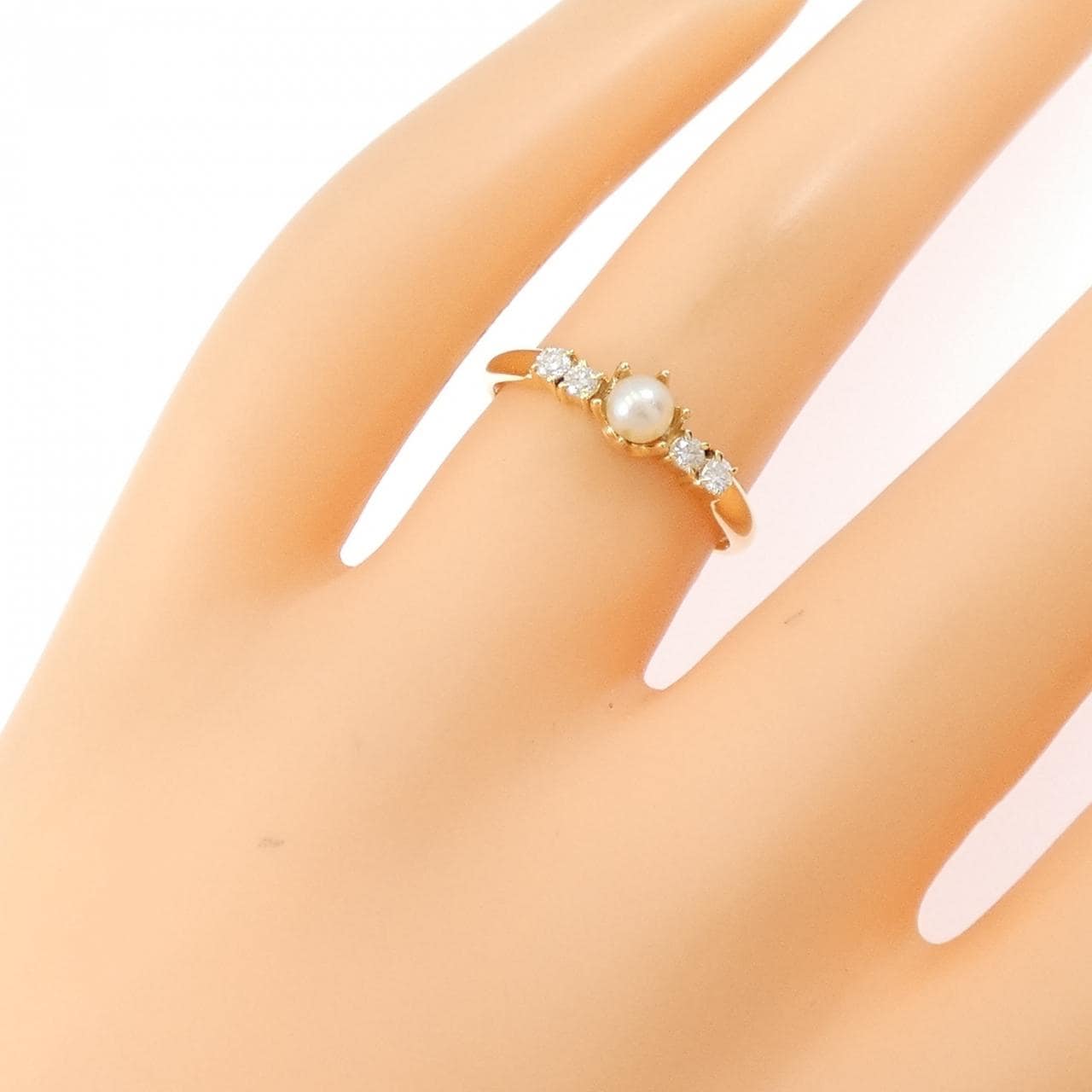 K18YG アコヤパール リング 3.5mm