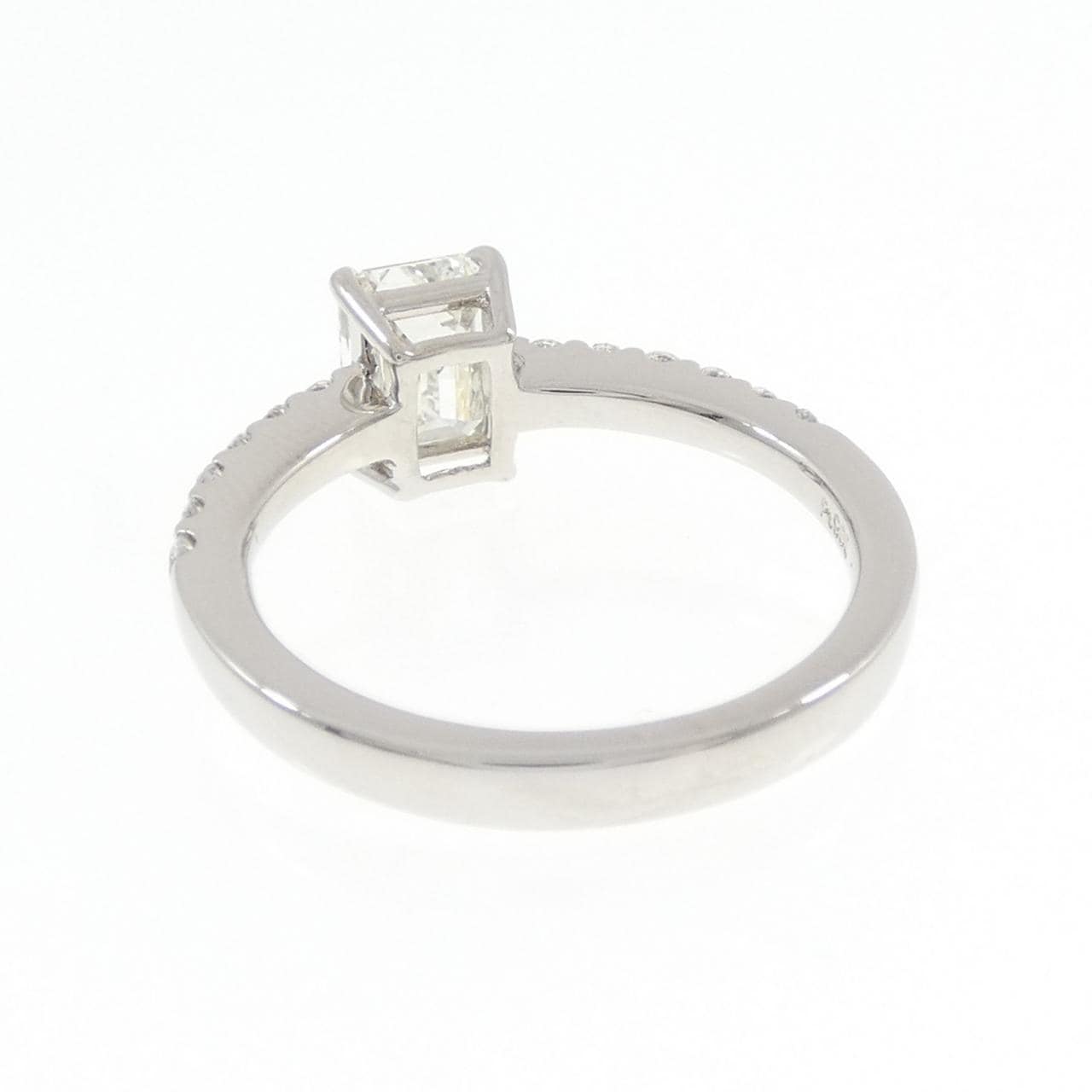 【リメイク】PT900 ダイヤモンド リング 1.019CT J IF エメラルドカット