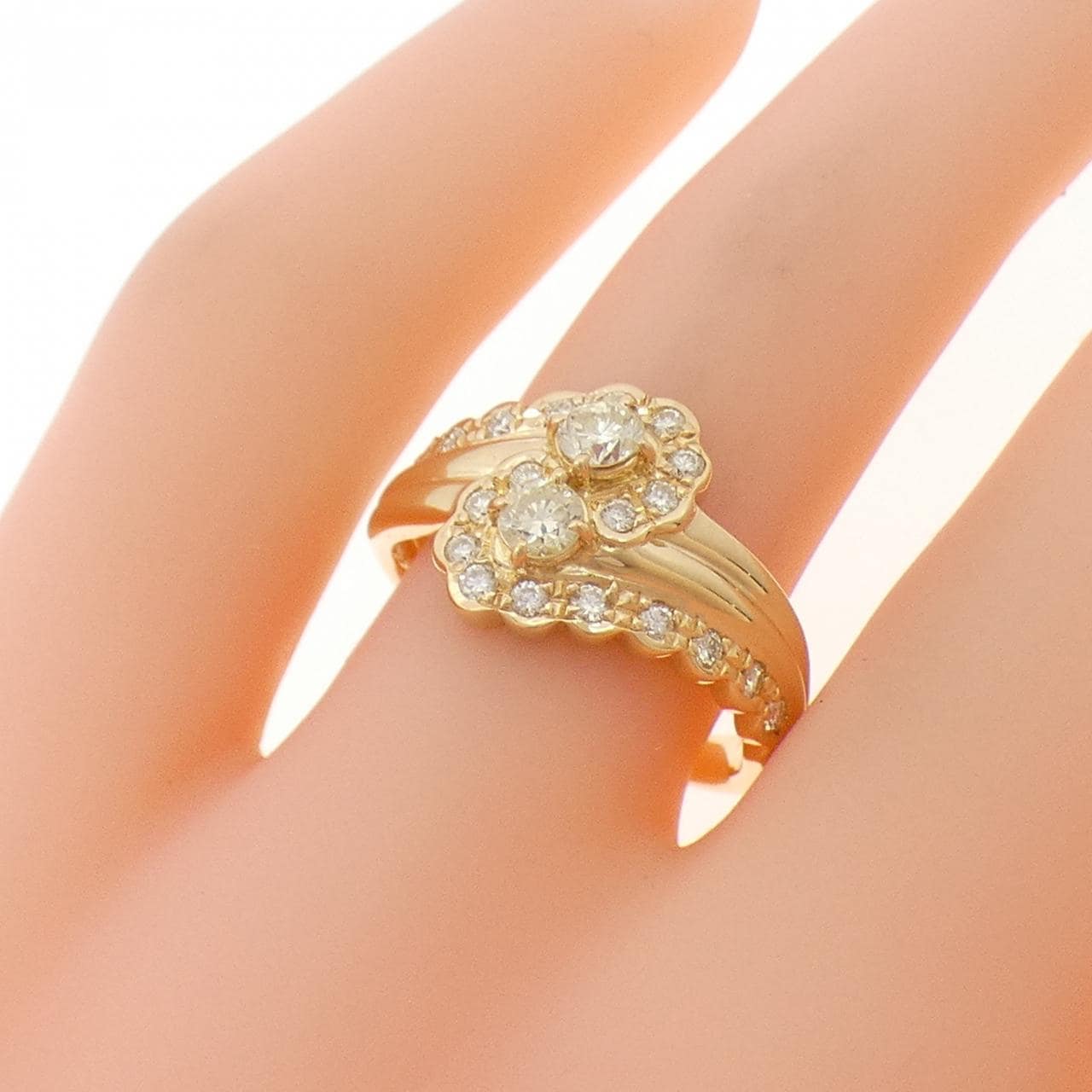 K18YG ダイヤモンド リング 0.293CT