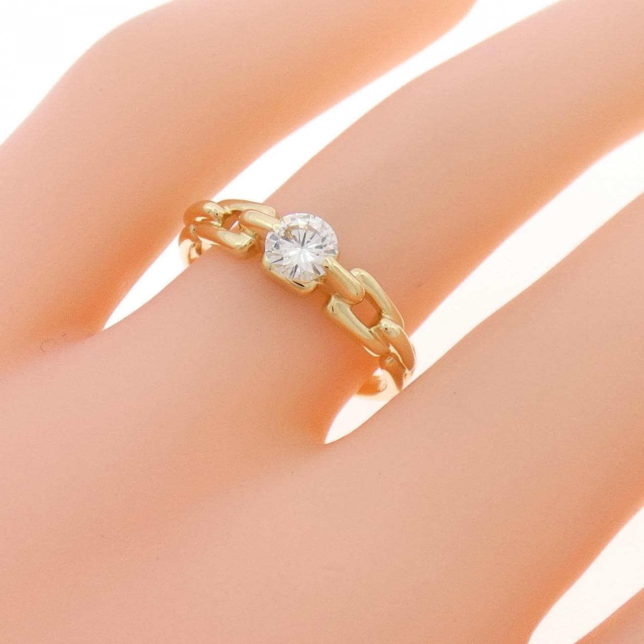 K18YG ダイヤモンド リング 0.320CT