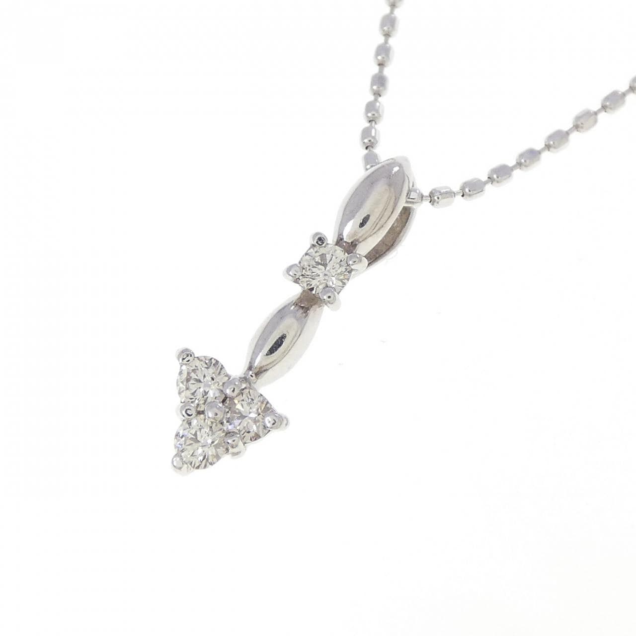 K18WG ダイヤモンド ネックレス 0.10CT