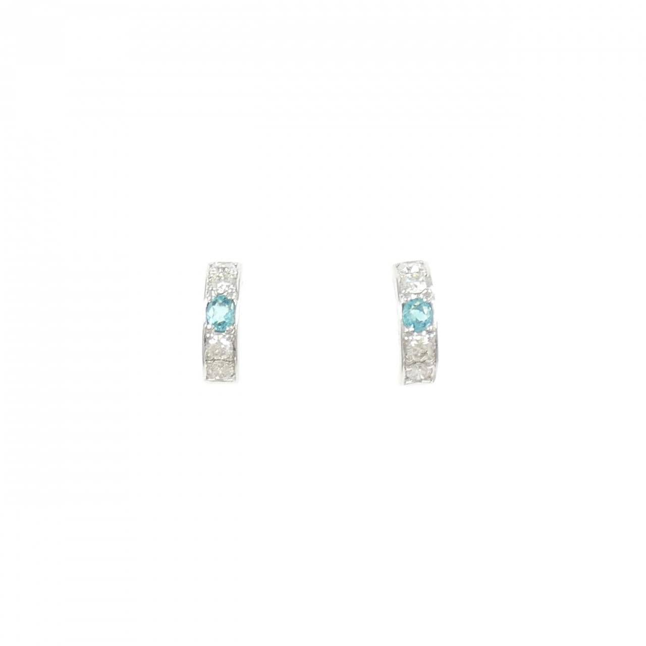 K18WG パライバトルマリン ピアス 0.120CT