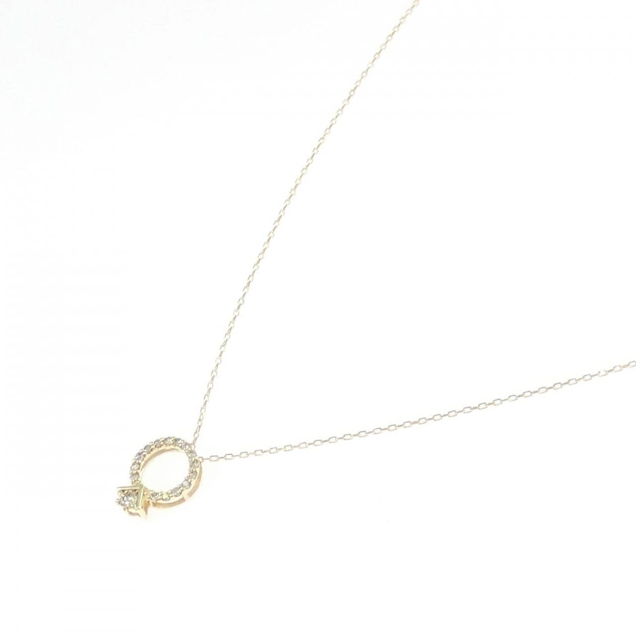 K10YG ダイヤモンド ネックレス 0.06CT