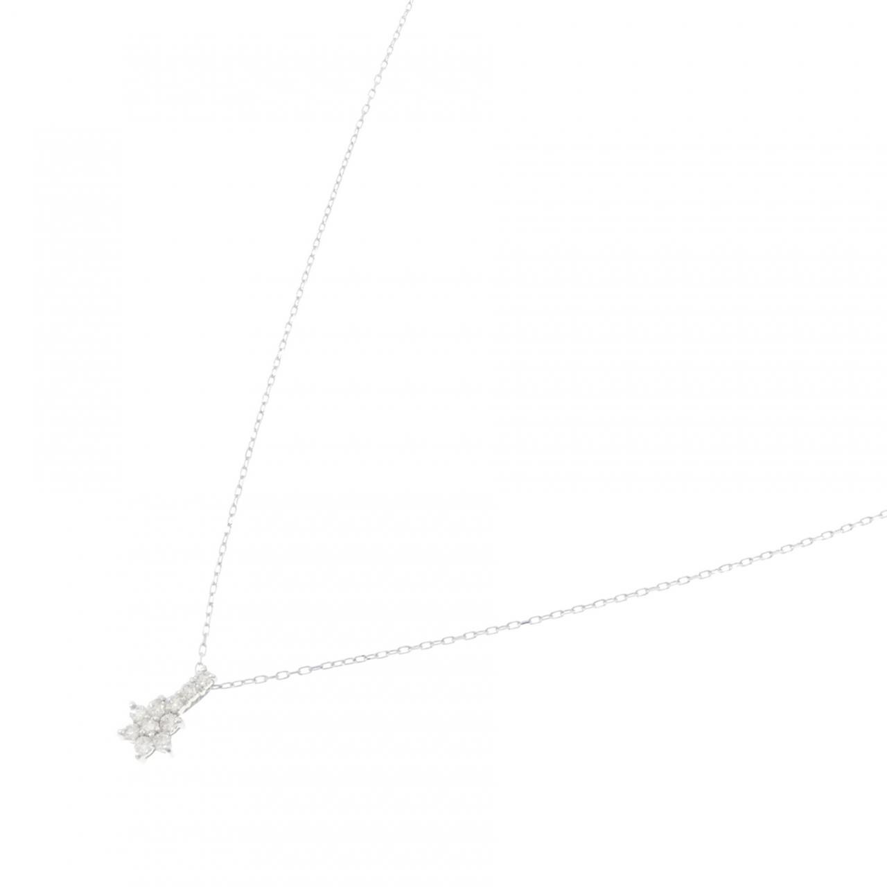 K18WG ダイヤモンド ネックレス 0.10CT