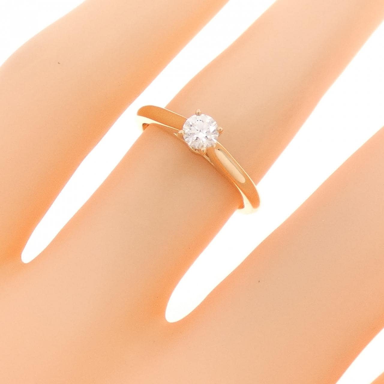 カルティエ 1895 ソリテール リング 0.18CT F VS1 EXT