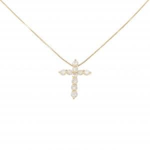 K18YG クロス ダイヤモンド ネックレス 2.0CT