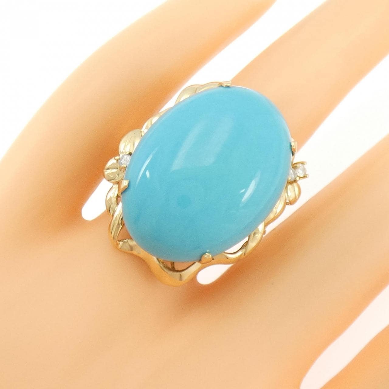 K18YG ターコイズ リング