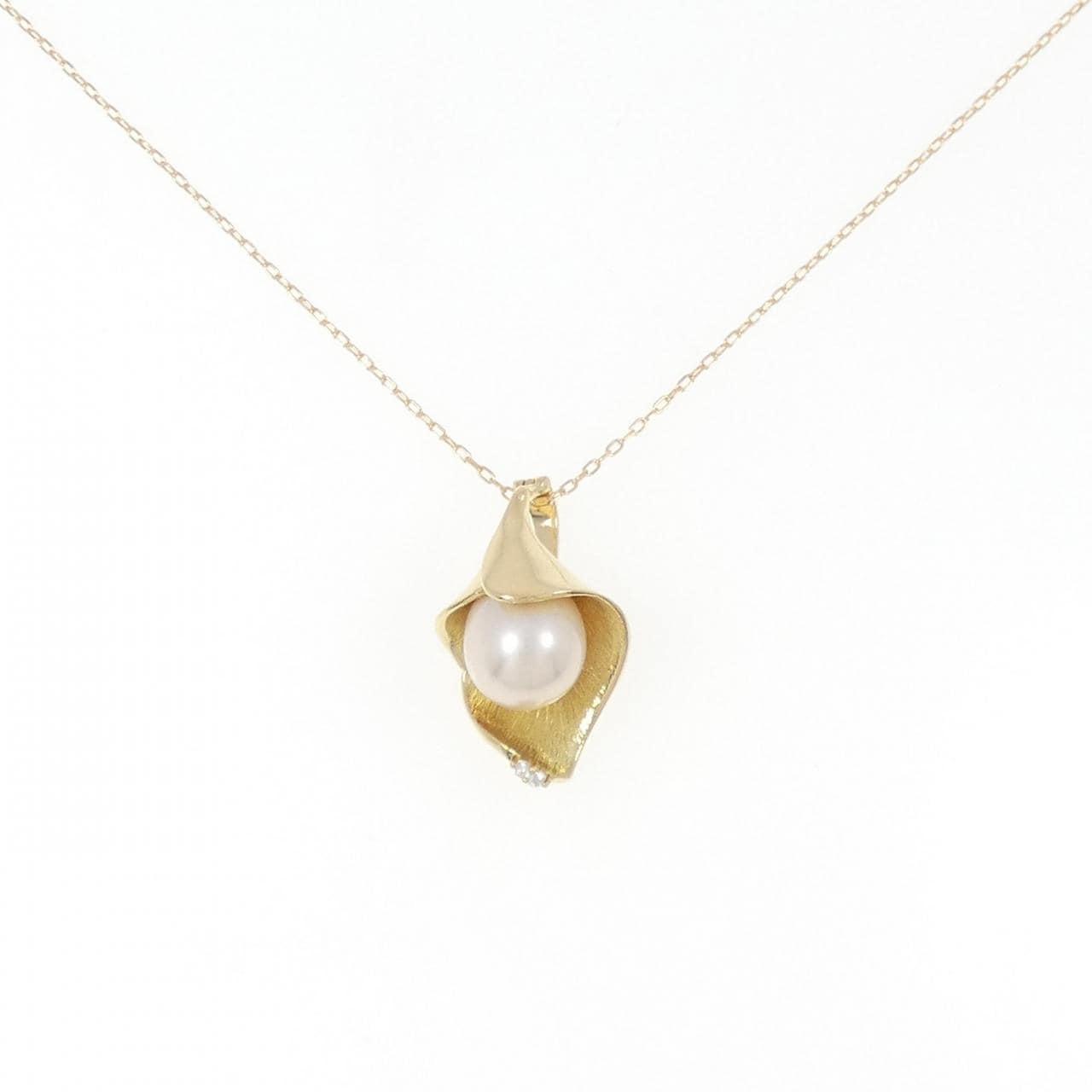 K18YG freshwater pearl necklace 9mm