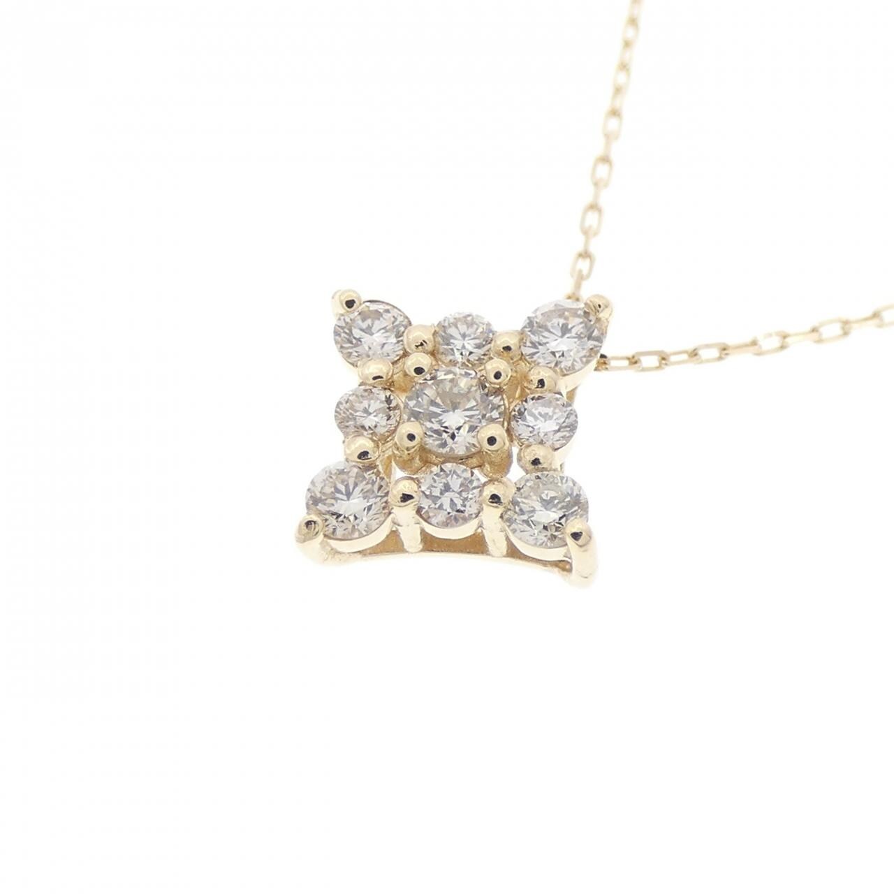 【新品】K10YG ダイヤモンド ネックレス 0.20CT