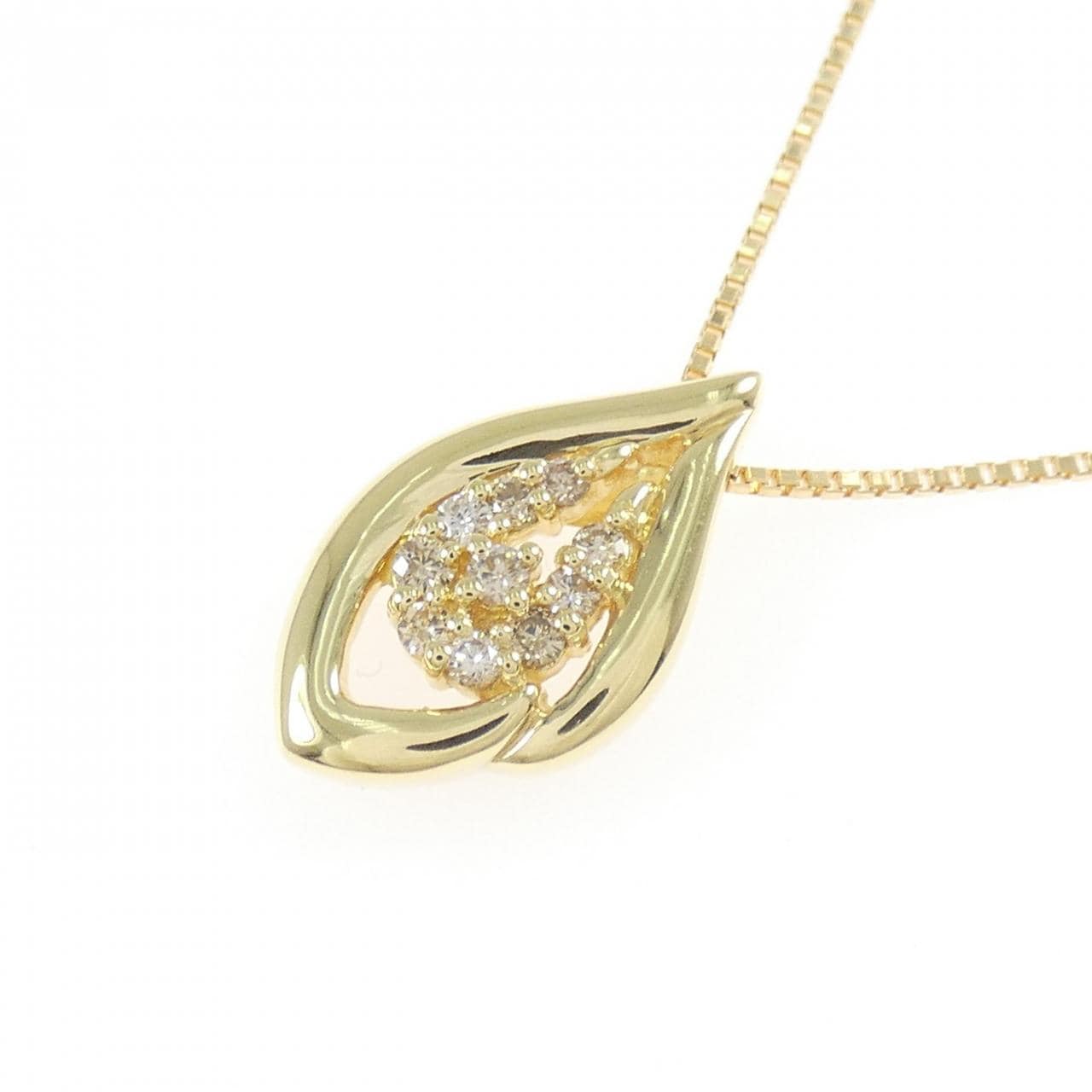 K18YG ダイヤモンド ネックレス 0.15CT