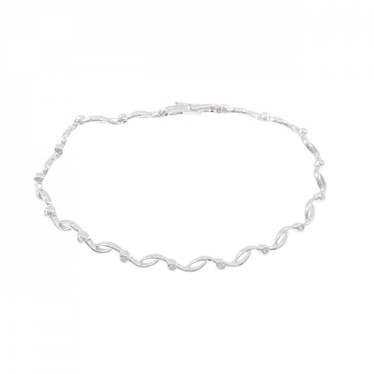 K18WG ダイヤモンド ブレスレット 0.23CT