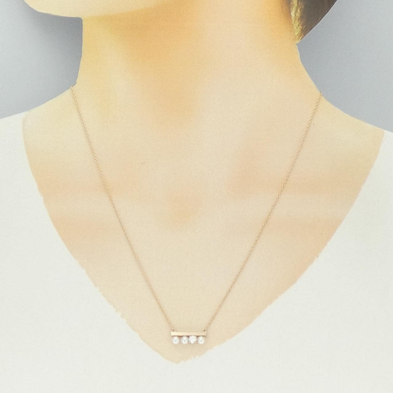 タサキ プチ バランス ダイヤモンド ソロ ネックレス