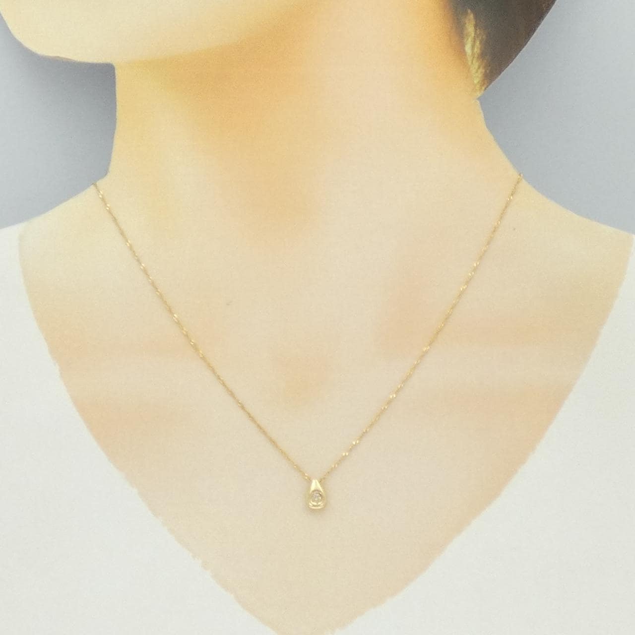K18YG ダイヤモンド ネックレス 0.05CT